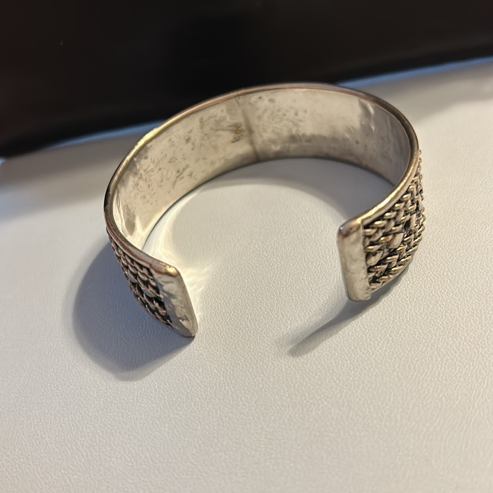 Silvertone Cuff Bracelet - image 3